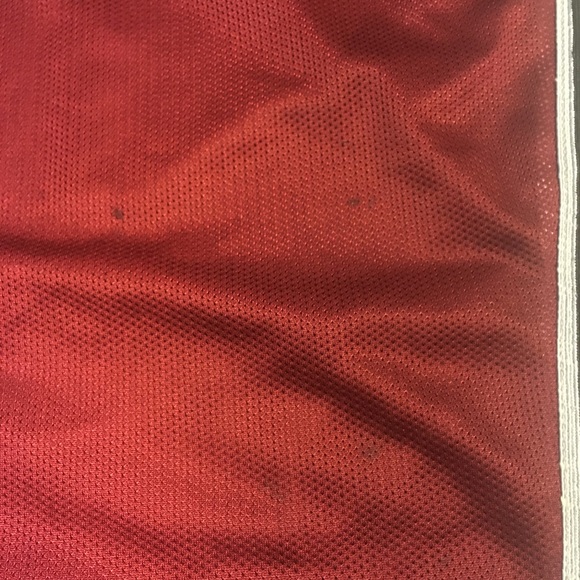 Vtg 90s Nike Big Swoosh Tank Top Jersey Mesh Maroon L - Picture 9 of 11